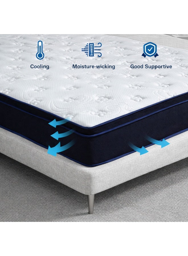 Rexal Home Euro Dream Hybrid Pocket Spring Mattress 30cm – 90 × 200 × 30 cm, Medium Firm Orthopedic Memory Foam Gel Single Bed Mattress for Back Pain Relief & Motion Isolation - Image 4